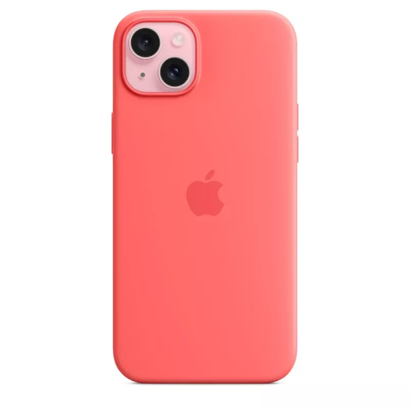 Apple Silicone Case MagSafe-yhteensopiva iPhone 15 Plus guava