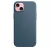 Apple FineWoven-kuori MagSafe-yhteensopiva iPhone 15 Plus Pacific Blue