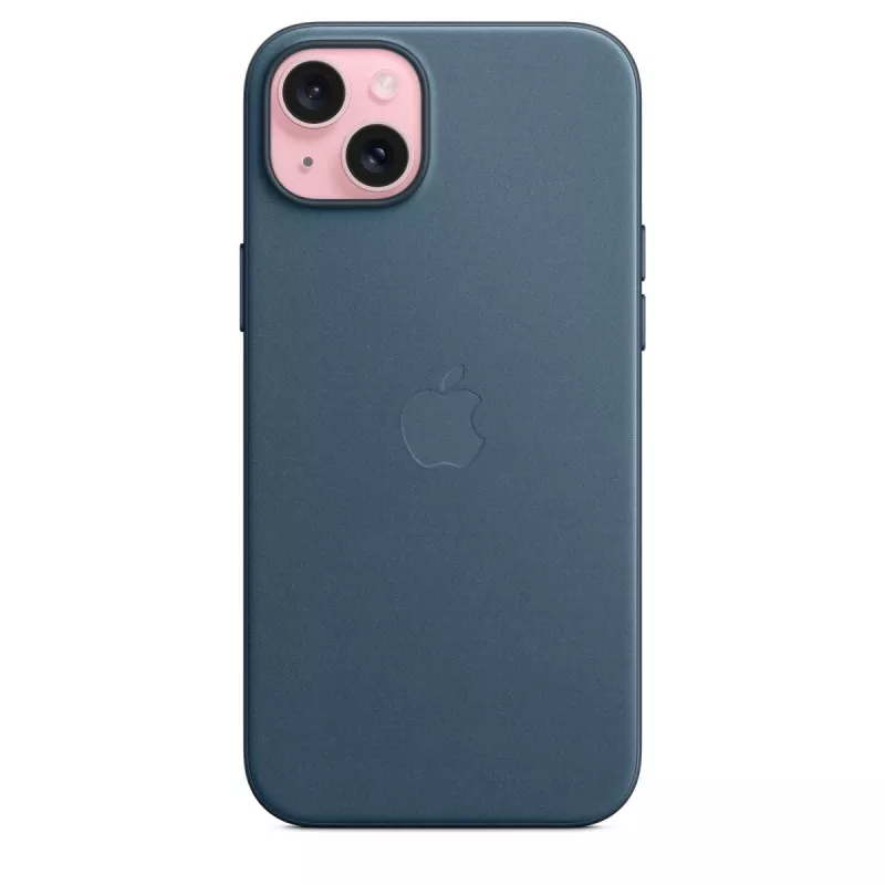 Apple FineWoven-kuori MagSafe-yhteensopiva iPhone 15 Plus Pacific Blue