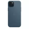 Apple FineWoven-kuori MagSafe-yhteensopiva iPhone 15 Plus Pacific Blue