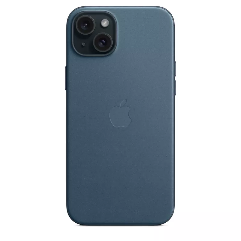 Apple FineWoven-kuori MagSafe-yhteensopiva iPhone 15 Plus Pacific Blue
