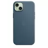 Apple FineWoven-kuori MagSafe-yhteensopiva iPhone 15 Plus Pacific Blue
