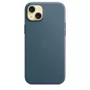 Apple FineWoven-kuori MagSafe-yhteensopiva iPhone 15 Plus Pacific Blue