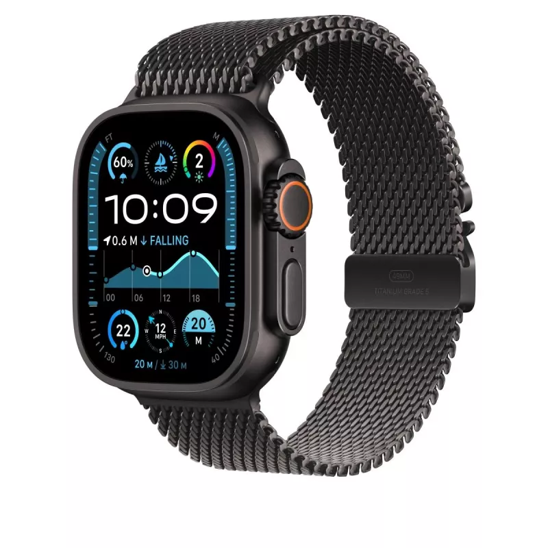 APPLE 49mm musta titaani Milanaise-silmukka - Small