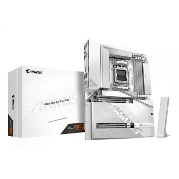 GIGABYTE B850 AORUS STEALTH ICE ATX-emolevy AMD Socket AM5 - B850, 14+2+2 VRM, DDR5 jopa 8200 MHz (OC), 2×PCIe5, 2×PCIe4 M.2, Wi‑Fi 7, 5GbE