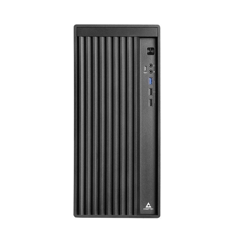 Chieftec BS-20B-OP Mini Tower -tietokonekotelo, microATX/Mini-ITX, ilman virtalähdettä, 2x 3,5″, 2x 2,5″, 1x 5,25″ asemapaikka, näytönohjain enintään 270 mm, USB-C, 90 mm tuuletin, musta