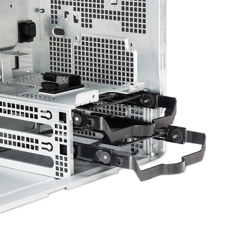 Chieftec BS-20B-OP Mini Tower -tietokonekotelo, microATX/Mini-ITX, ilman virtalähdettä, 2x 3,5″, 2x 2,5″, 1x 5,25″ asemapaikka, näytönohjain enintään 270 mm, USB-C, 90 mm tuuletin, musta