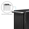 Chieftec BS-20B-OP Mini Tower -tietokonekotelo, microATX/Mini-ITX, ilman virtalähdettä, 2x 3,5″, 2x 2,5″, 1x 5,25″ asemapaikka, näytönohjain enintään 270 mm, USB-C, 90 mm tuuletin, musta
