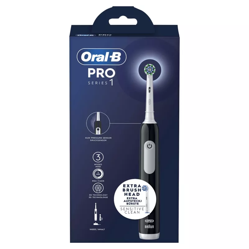 Oral-B Pro Series 1 aikuisten oskilloiva hammasharja musta, valkoinen