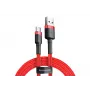 BASEUS punottu Cafule-pikalatauskaapeli – USB Type-A Type-C 2 A – 2 m – punainen (nailon)