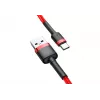 BASEUS punottu Cafule-pikalatauskaapeli – USB Type-A Type-C 2 A – 2 m – punainen (nailon)