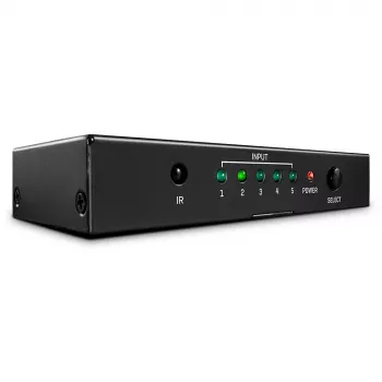 Lindy 38233 5-porttinen HDMI 2.0 18G -kytkin, 5x HDMI, pöytämalli