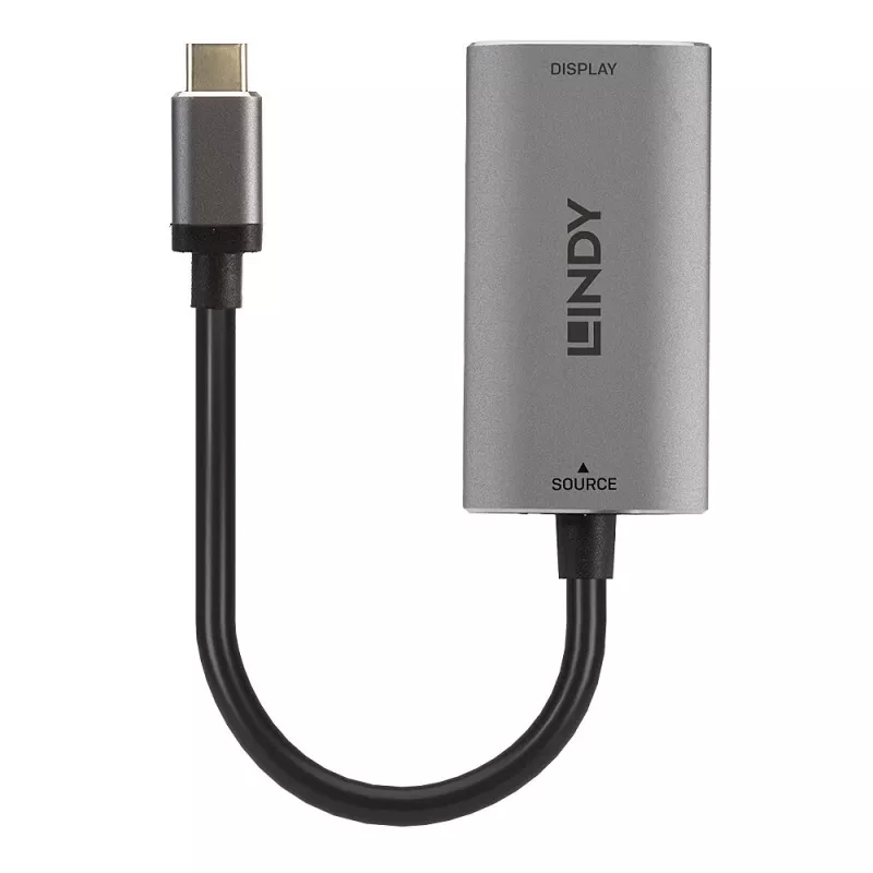 Lindy USB Type-C - HDMI 8K60 -muunnin, 0,11 m, USB Type-C, HDMI, uros, naaras, suora