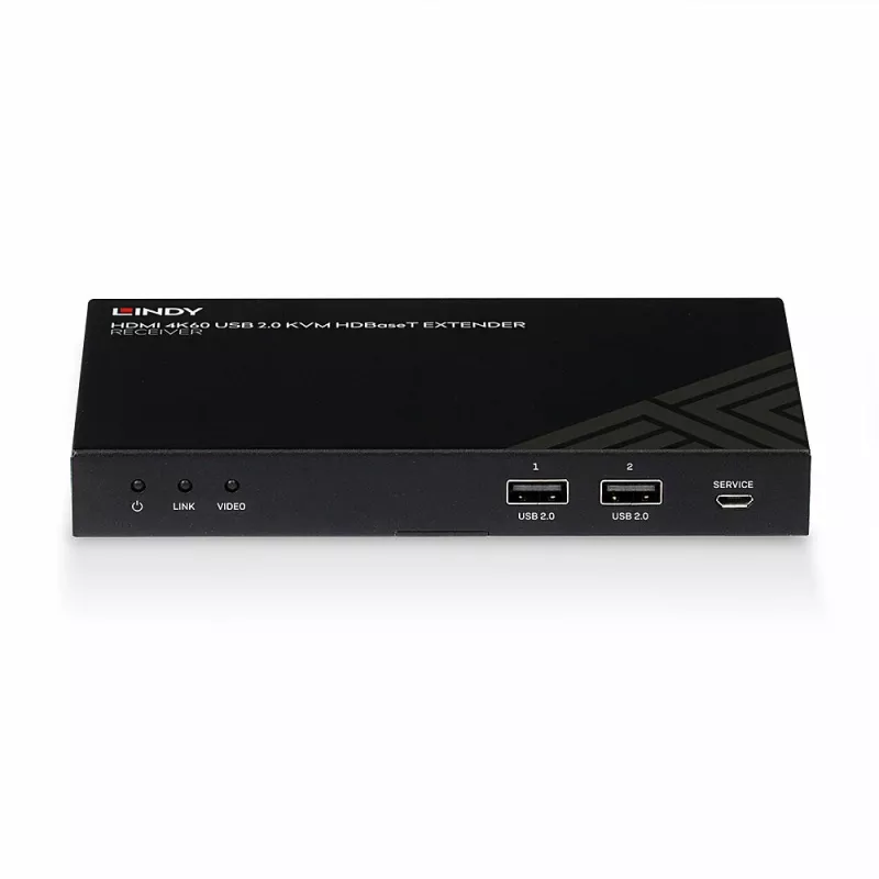 Lindy 150 m Cat.6 HDMI 4K60, IR, RS-232 & Audio HDBaseT KVM-jatko, vastaanotin