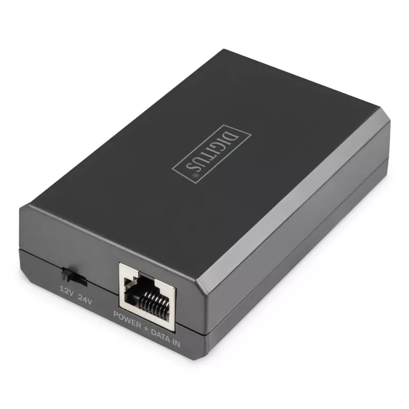 DIGITUS DN-95211 Gigabit Ethernet PoE-jakaja, 802.3af/at/bt, 51 W, 10/100/1000 Mbps, musta