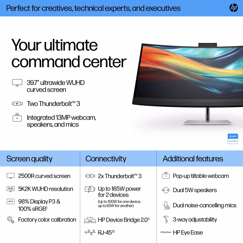 HP Series 7 Pro 39,7 tuuman 5K2K kokousnäyttö-740pm