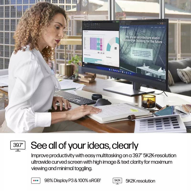 HP Series 7 Pro 39,7 tuuman 5K2K kokousnäyttö-740pm