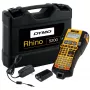 DYMO RHINO 5200 teollisuustarratulostin | merkintälaite-sarja laukulla | aikaa säästävät pikapainikkeet, tulostaa nopeasti, kestävä merkintälaite työmaille ja vaativiin merkintätehtäviin (EU-pistoke Type-C)