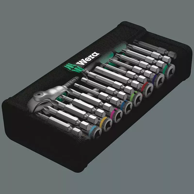 Wera 8100 SA 9 Zyklop Speed räikkäsarja, 1/4 tuumaa, tuumakoot (28 kpl)