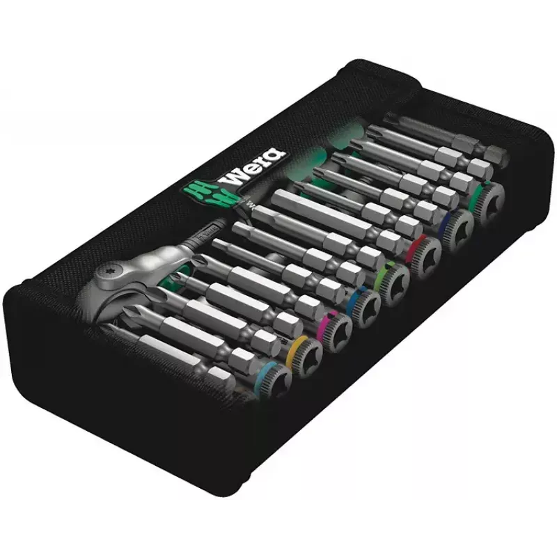 Wera 8100 SA 9 Zyklop Speed räikkäsarja, 1/4 tuumaa, tuumakoot (28 kpl)