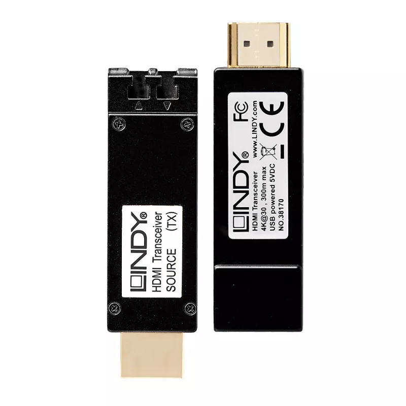 AV-lähetin & -vastaanotin Lindy 300 m kuitu-HDMI 4K30 jatko