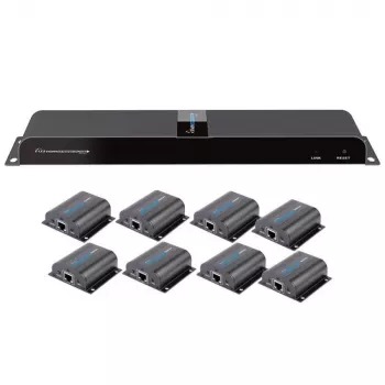 Techly HDMI 1x8 jatkojakaja CAT6/6a/7 kautta 50 m IR-paluukanavalla IDATA EX-HL81TY