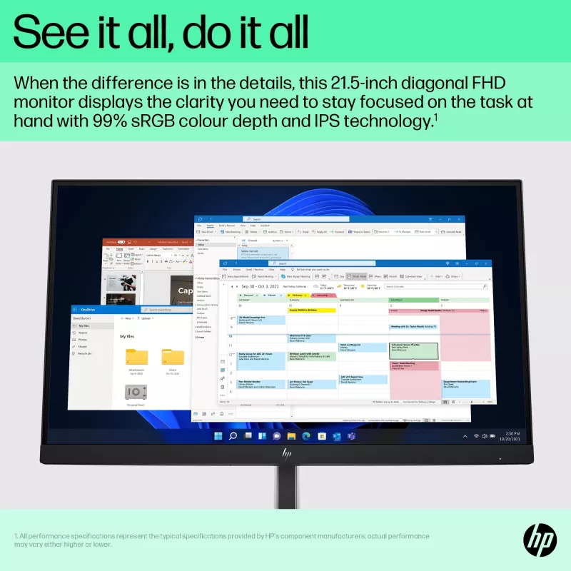 HP E-Series E22 G5 FHD-näyttö, 54,6 cm (21,5