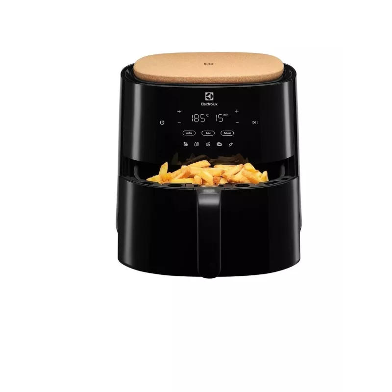 Kiertoilmakypsennin Electrolux EAF5B — 5 l, 1500 W, jopa 200 °C, 8 ohjelmaa, kosketusohjaus, LED-näyttö