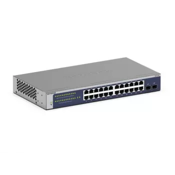 NETGEAR GS724Tv6 hallittava L2+/L3 Gigabit Ethernet (10/100/1000) 1U sininen, harmaa