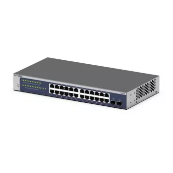 NETGEAR GS724Tv6 hallittava L2+/L3 Gigabit Ethernet (10/100/1000) 1U sininen, harmaa
