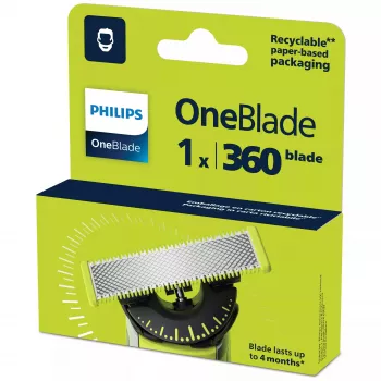 Partaterä Philips Norelco OneBlade QP410/50 — 1 vaihdettava pää, musta, pestävä, vaihda 4 kuukauden kuluttua