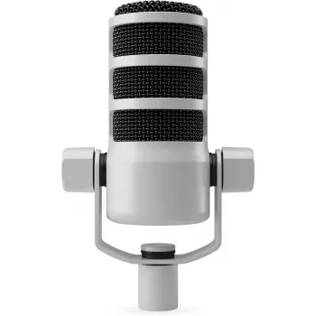 Dynaaminen lavamikrofoni Rode PodMic valkoinen — kardioidi, XLR, 20–20000 Hz, -57 dB herkkyys