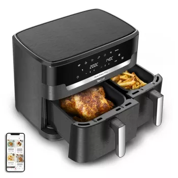 Tefal Easy Fry Dual XXL EY942HE0 -friteerauslaite kaksinkertainen 11 L vapaasti seisova 2020 W kiertoilmakypsennin harmaa