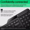 Funkmaus HP 475 Dual-Mode — täysikokoinen QWERTY, RF + Bluetooth 5.3, numeronäppäimistö, musta, 376×153×19 mm