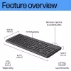 Langaton näppäimistö HP 225 Full-Size Mechanical QWERTY musta