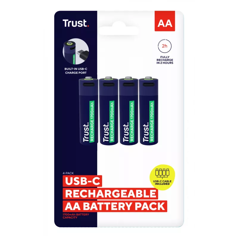 Trust 25631 kotitalousakku ladattava akku AA