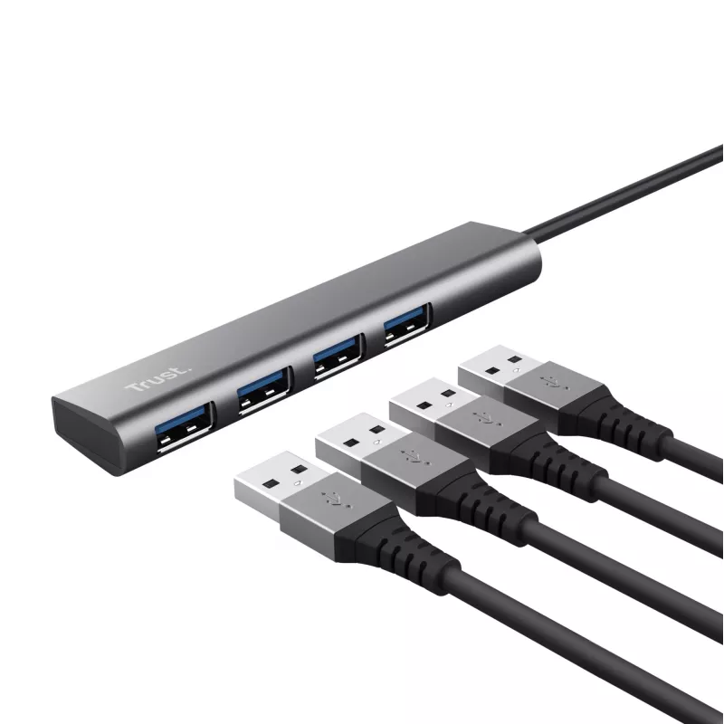 Trust Halyx USB 3.2 Gen 1 (3.1 Gen 1) Type-A 5 Mbit/s harmaa