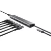 Trust Halyx 24967 7-porttinen USB-keskitin, USB 3.2 Gen 1, Type-A, 5000 Mbit/s, hopea