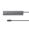Trust Halyx 24967 7-porttinen USB-keskitin, USB 3.2 Gen 1, Type-A, 5000 Mbit/s, hopea