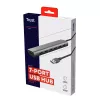 Trust Halyx 24967 7-porttinen USB-keskitin, USB 3.2 Gen 1, Type-A, 5000 Mbit/s, hopea