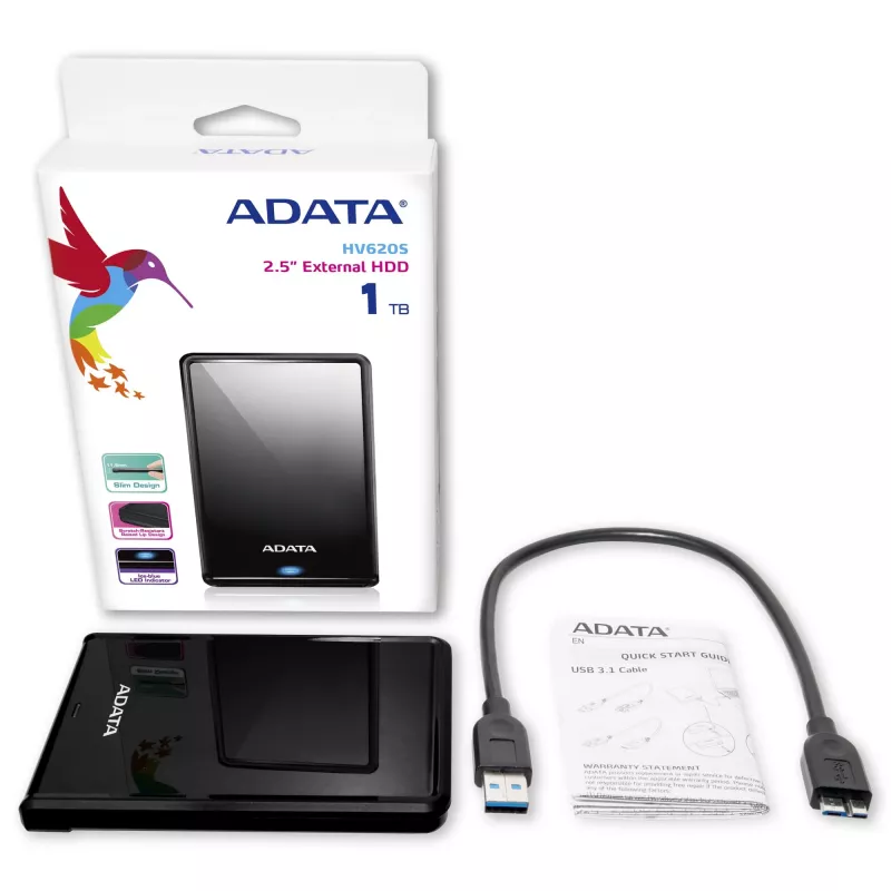 ADATA HV620S ulkoinen kiintolevy 1 TB 2,5