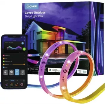 Govee H70A1 10m Wi‑Fi Bluetooth RGBIC+lämminvalkoinen LED-ulkonauhavalaisin
