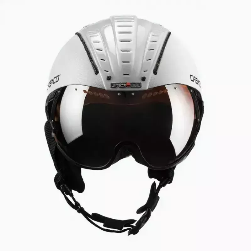 Laskettelukypärä Casco SP-2 Carbonic Visor valkoinen koko S (52-54 cm)