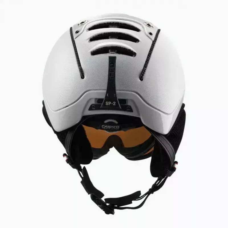 Laskettelukypärä Casco SP-2 Carbonic Visor valkoinen koko S (52-54 cm)
