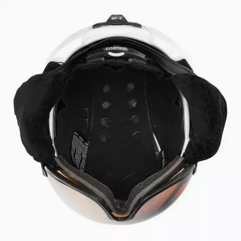 Laskettelukypärä Casco SP-2 Carbonic Visor valkoinen koko S (52-54 cm)