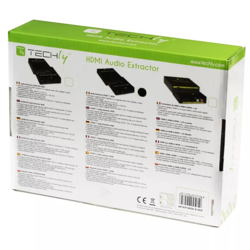 Techly audioerotin 7.1 LPCM HDMI 4K UHD 3D IDATA HDMI-EA74K