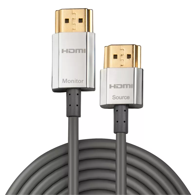 Lindy 4,5 m CROMO ohut High Speed HDMI-kaapeli Ethernetillä, 4,5 m, HDMI Type-A (standardi), HDMI Type-A (standardi), 3D, musta, kulta, hopea