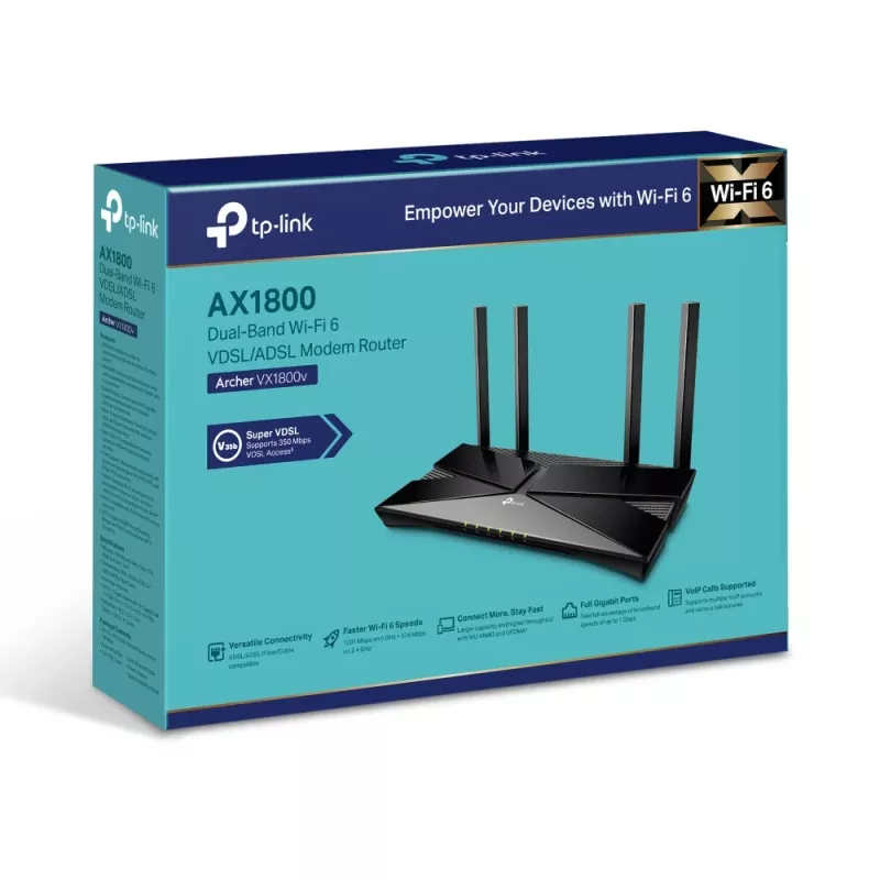 TP-Link Archer AX1800 Dual-Band Wi-Fi 6 VDSL/ADSL -modeemireititin