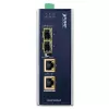 PLANET IGUP-2205AT teollinen mediamuunnin, 2-porttinen 100/1000X SFP – 2-porttinen 10/100/1000T, PoE 90 W, 12-48 V, metallinen, sininen