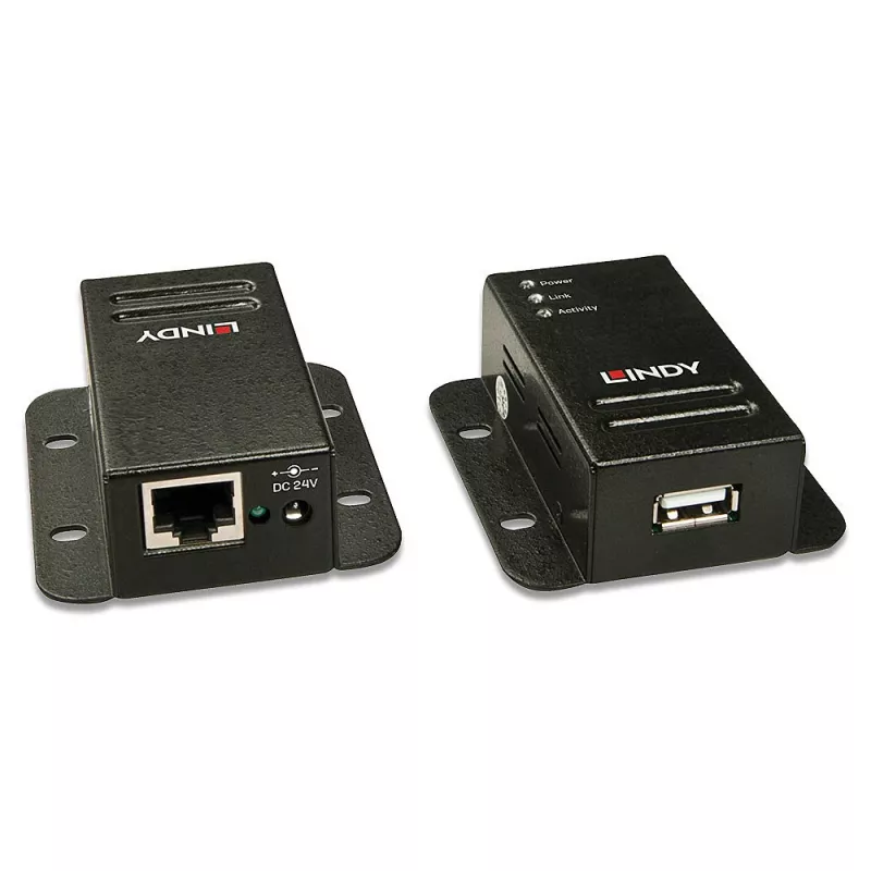 Lindy 50 m USB 2.0 Cat.6 -jatko, verkkolähetin ja -vastaanotin